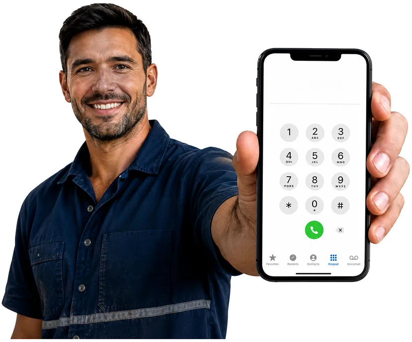 Plumber answering a Bossley Park enquiry by phone